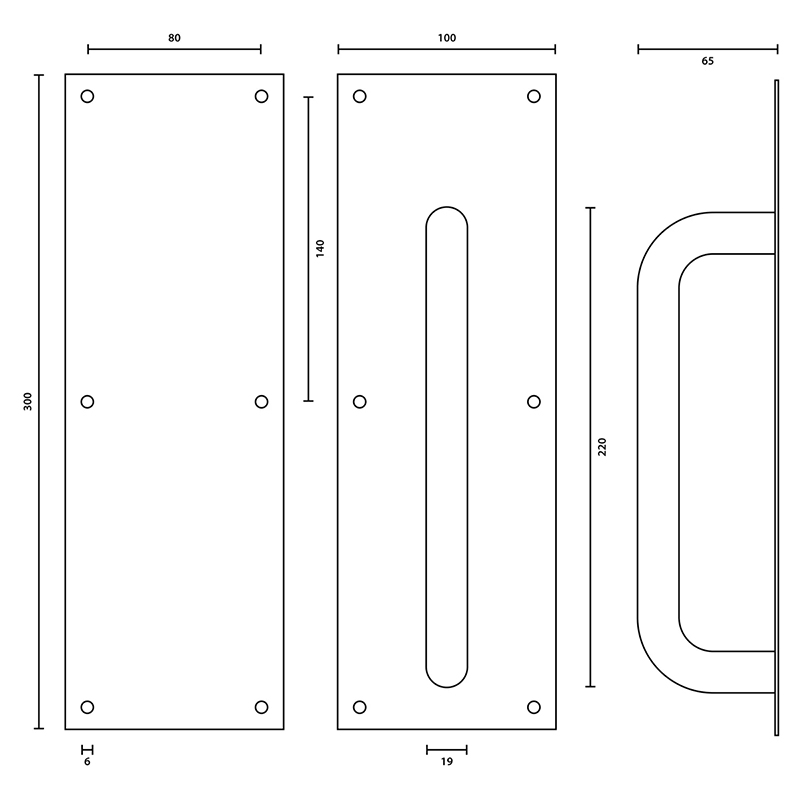 Pull Handle Push Plate Pull Handle Push Plate