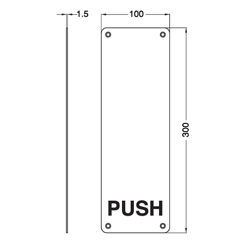 Commercial Door Push Plates Commercial Door Push Plates