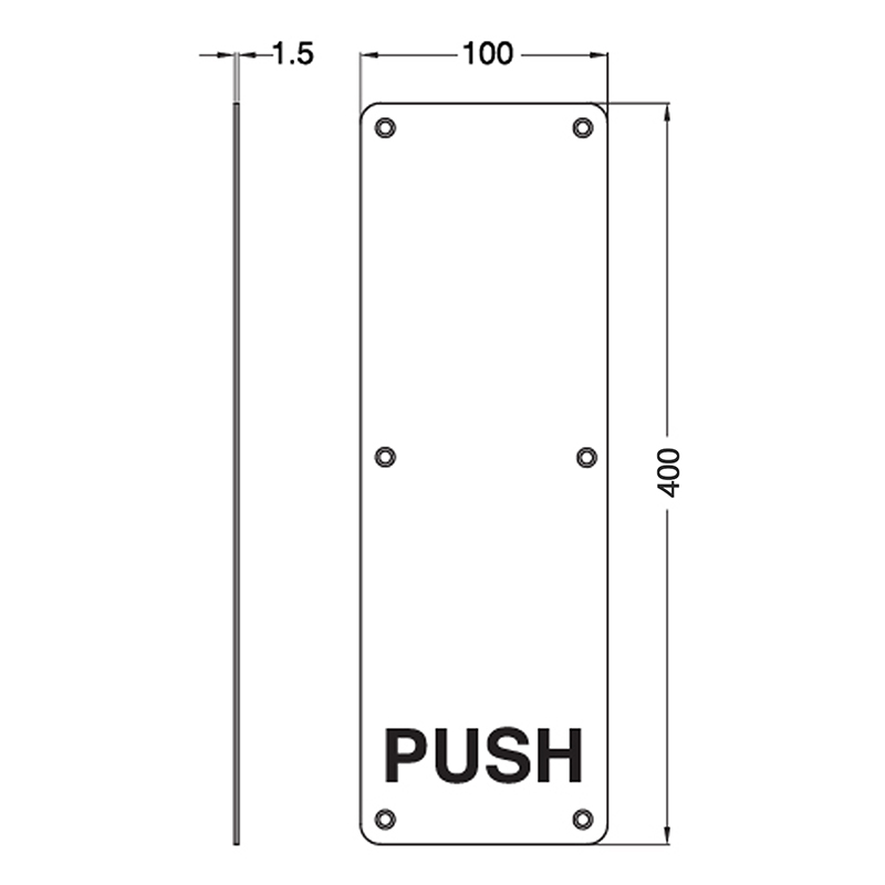 Commercial Door Push Plates Commercial Door Push Plates