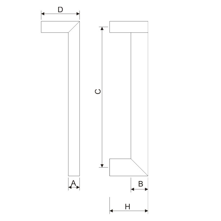 Square Pull Handle