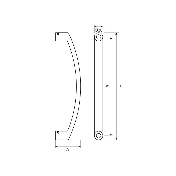 Stainless steel Pull handle