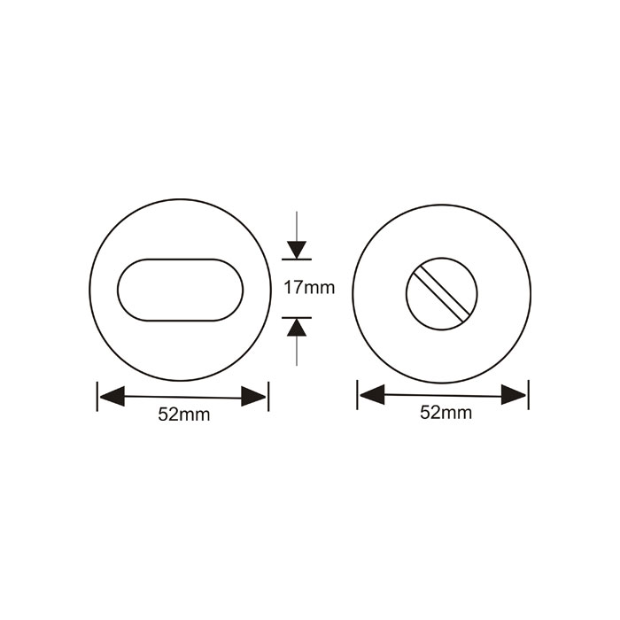 DS05-009S Square Thumbturn And Release With Indicator - SSS