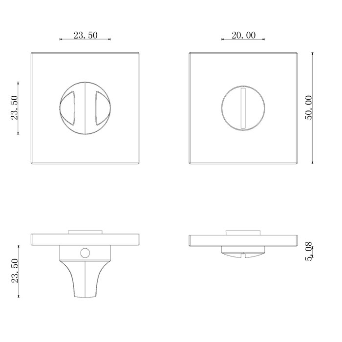 DS05-009C Thumbturn And Release Without Indicator