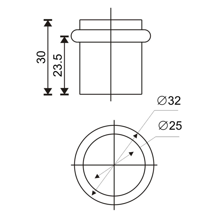 DS05-001 Floor Mounted Door Bumpers