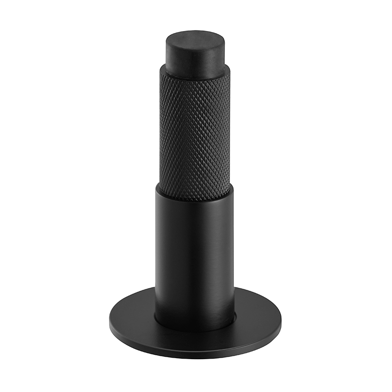 DS05-0011B Knurled Wall Mounted Door Stopper - Black PVD