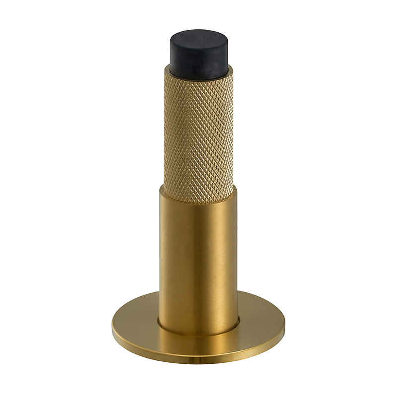 DS05-0011G Knurled Wall Mounted Door Stopper - Gold PVD