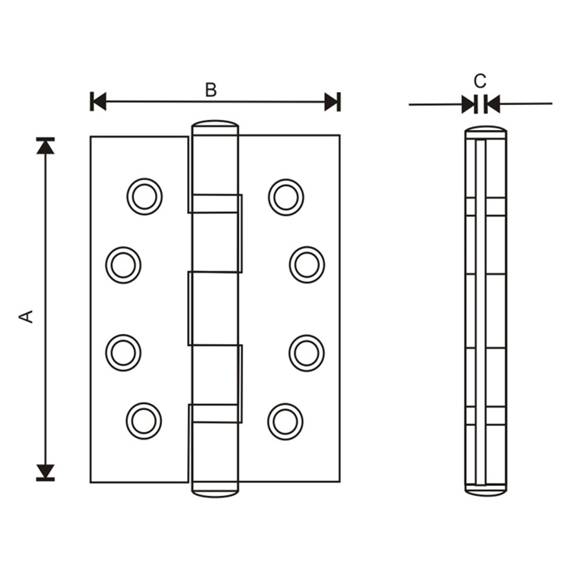 DS03-002G Two Ball Bearing Grade SS 13 Hinge